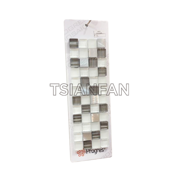 Design Customize display Mosaic tile natural stone hanging display board cardboard display PZ056