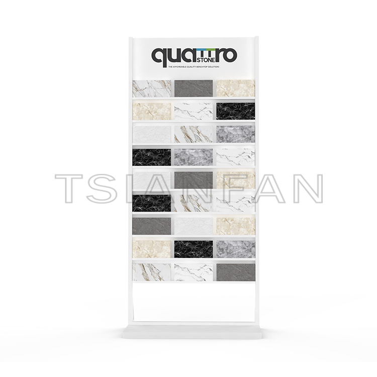 Marble quartz granite tile sample natural stone high quality Metal display flooring stand cd107