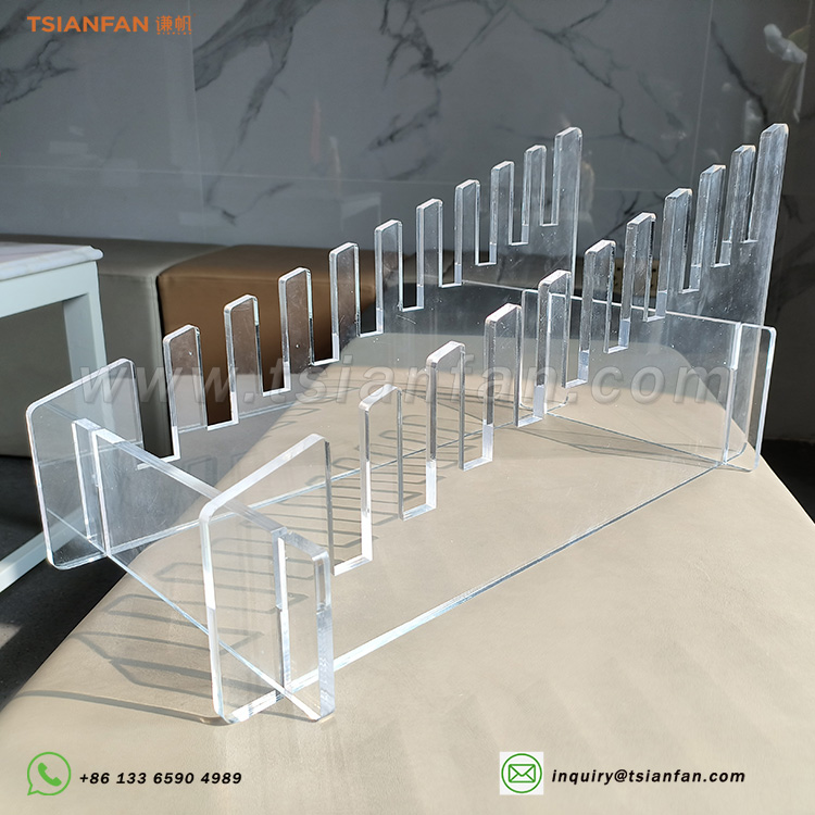 Transparent display stand acrylic stone sample countertop stand