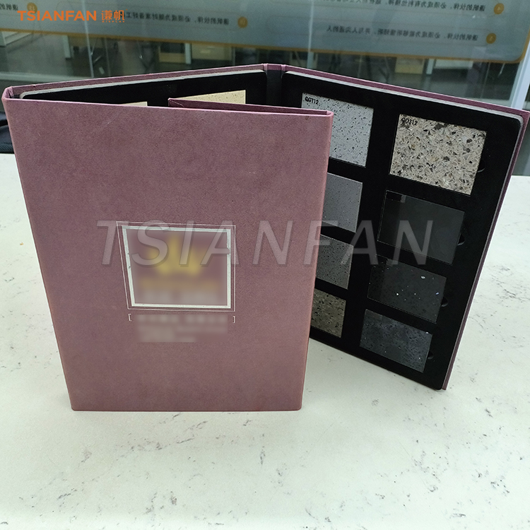 Cardboard sample book high quality granite display book design
