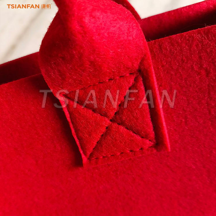公司宣传展示包红色新颖手提包定制