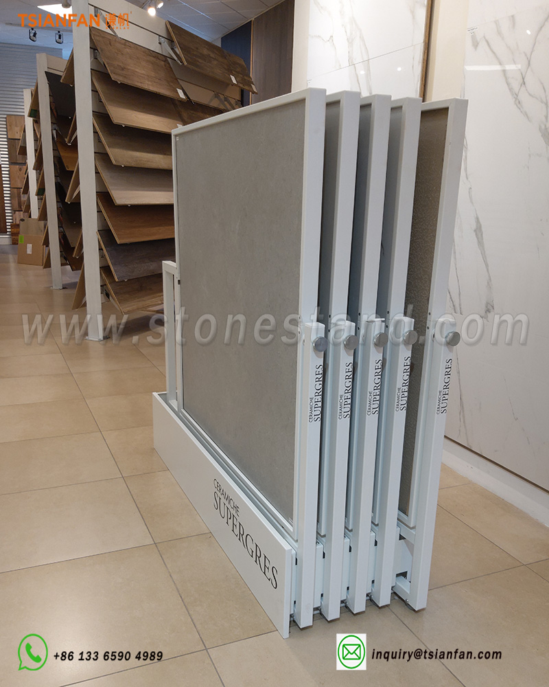 Explosive ceramic tile big plate push-pull frame showroom single frame stainless steel