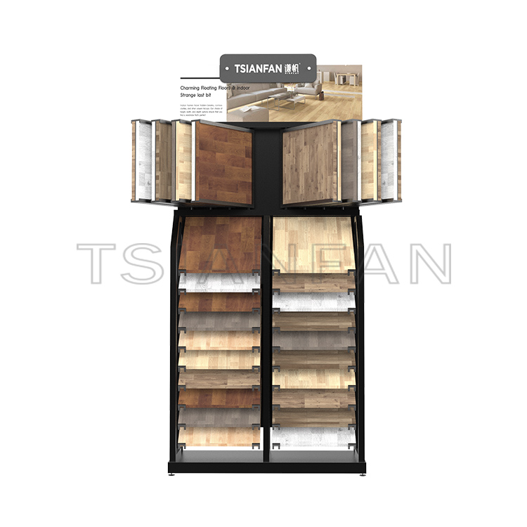 Shops  plank wood flooring sample page turning combination  display -WZ7003