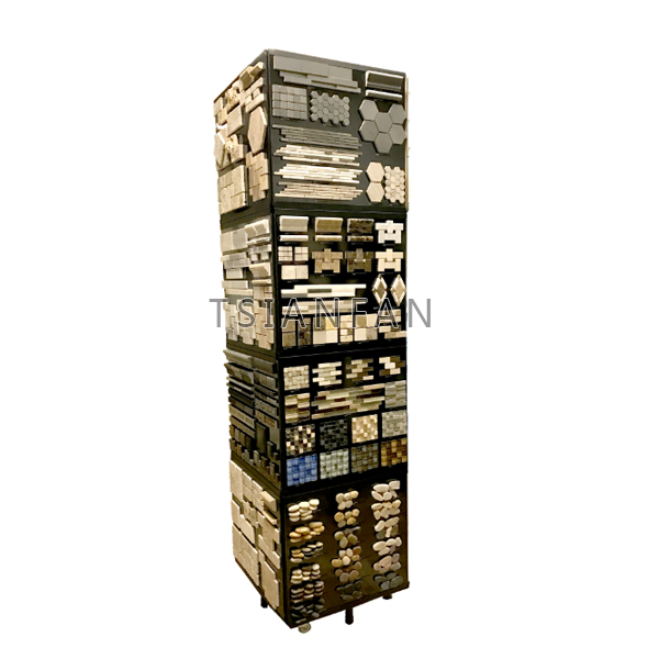 Factory Customized Mosaic tile marble mosaic display stand Tower Showroom ML103