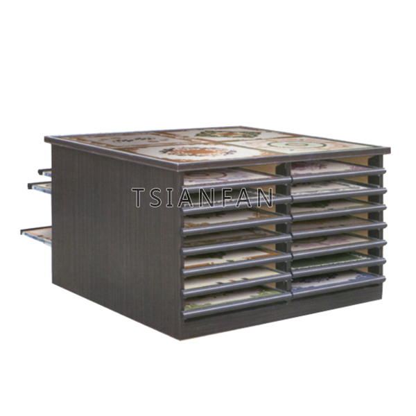 Modern design combination frame Mosaic tile stone sample drawer display rack Marble Granite Cabinet MC1003