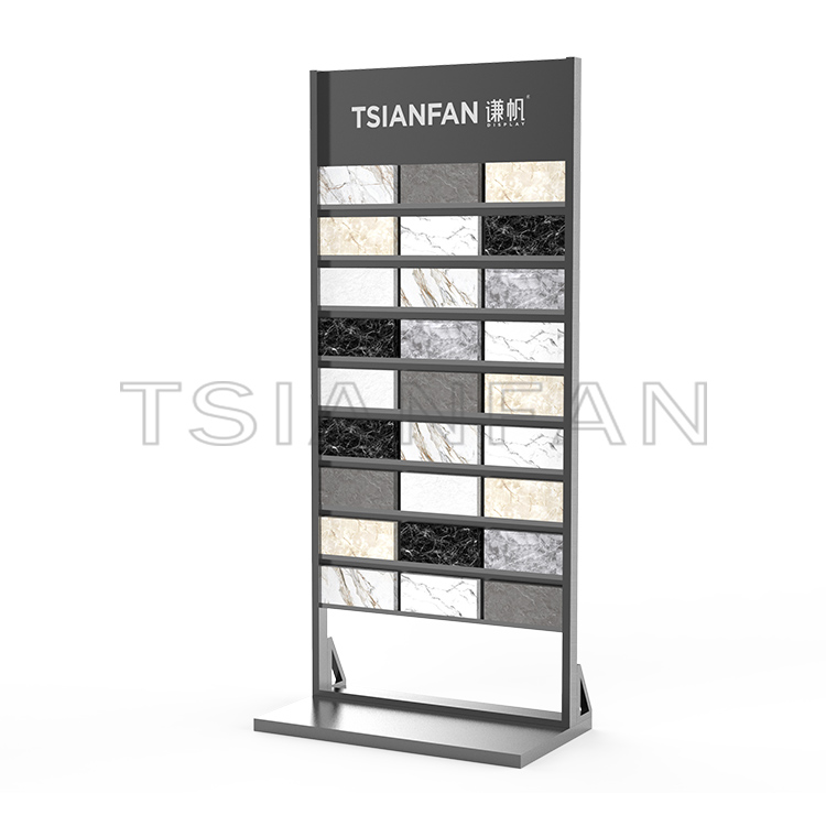Marble quartz granite tile sample natural stone high quality Metal display flooring stand cd107