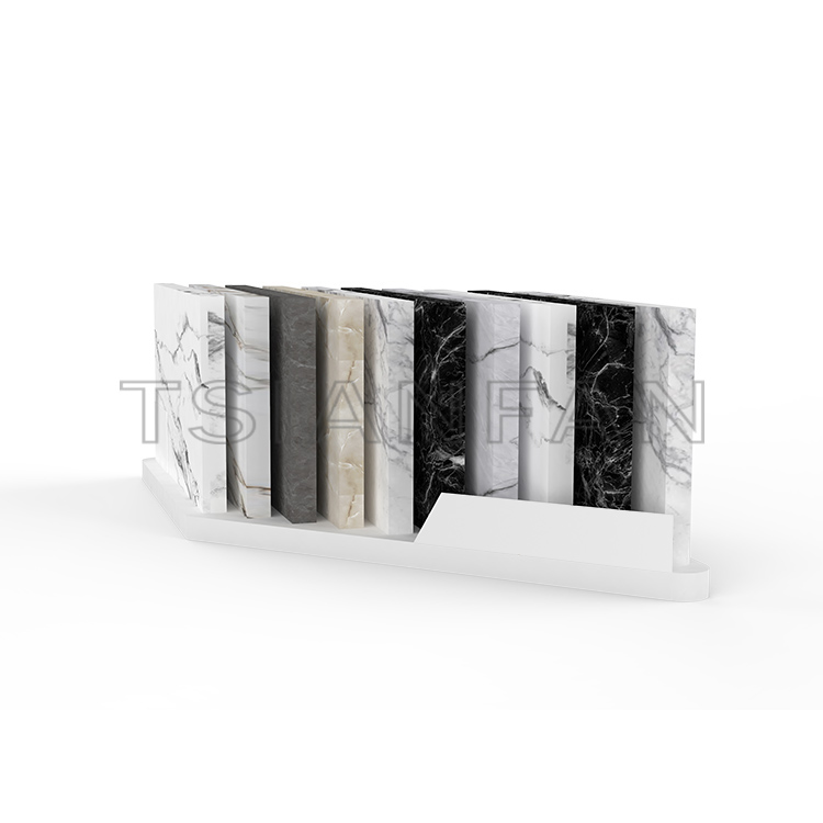 Customize Quartz marble tabletop display stand high-quality metal countertop display rack srt712