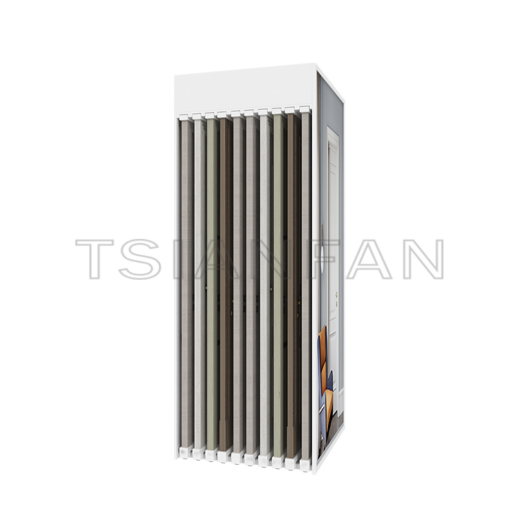 Hot selling Custom door horizontal push pull display cabinet sliding display rack  KK006
