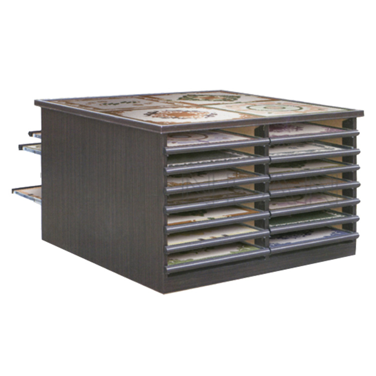 Wholesale marble tile sample tabletop display drawer cabinets-MC1003