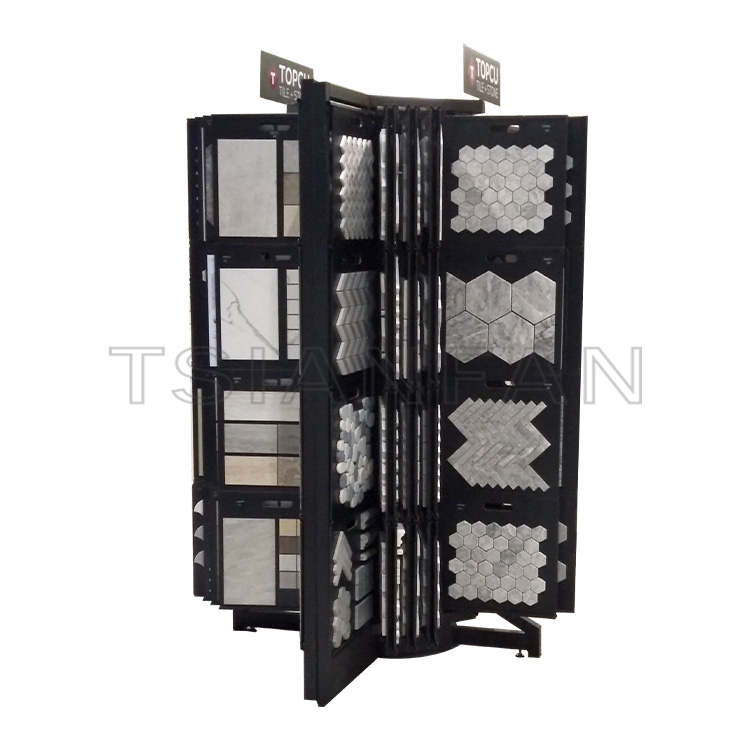 New design custom mosaic flip display shelf-MF012