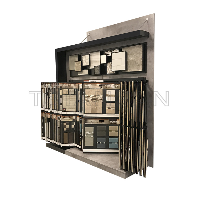Factory design exhibition hall metal mosaic flip display frame-MF014