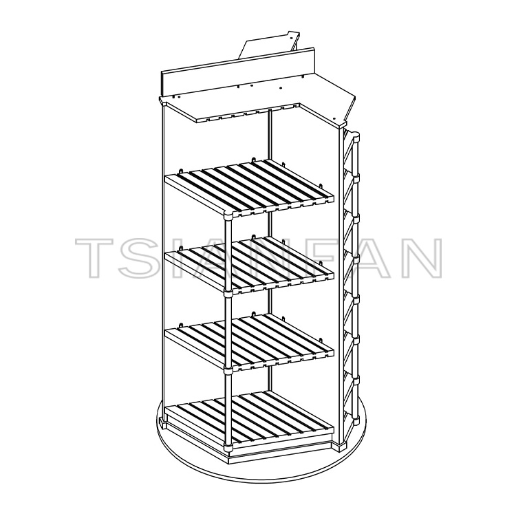 2023 exhibition hall custom mosaic stone samples on-the-ground display rack-ML986