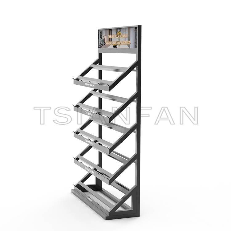 Wholesale Artificial Stone Metal Waterfall Style Display Stand Black -SG901