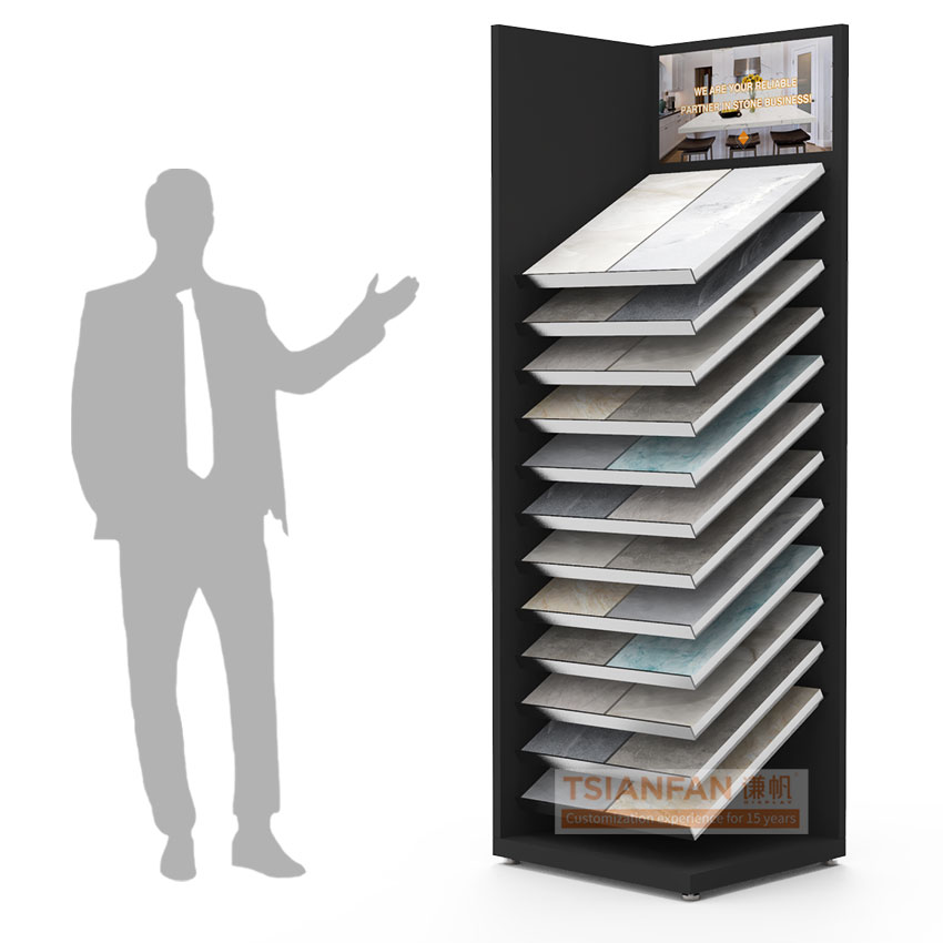 Showroom Quartz Tile Sample Waterfall Display Stand -SG1020