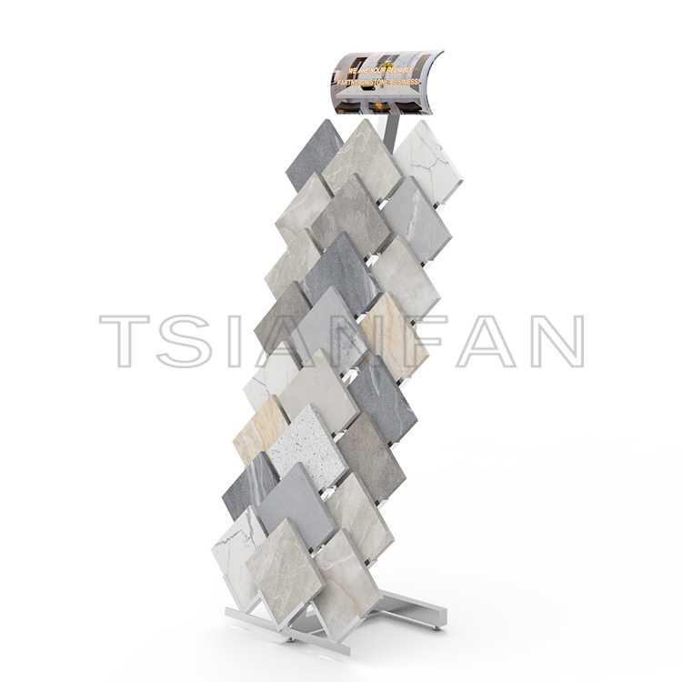 Quartz Stone tile display stand showroom interior design-SG1014