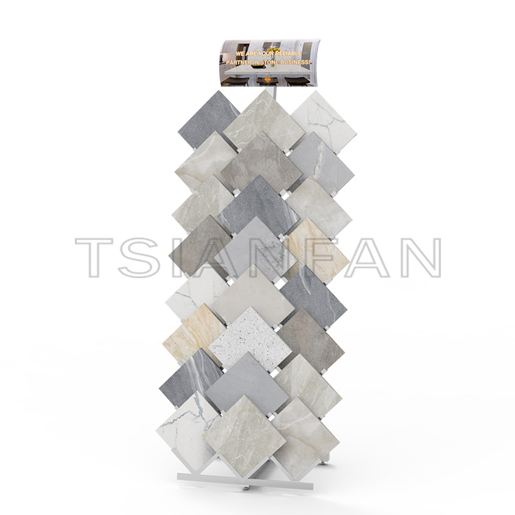 Quartz Stone tile display stand showroom interior design-SG1014