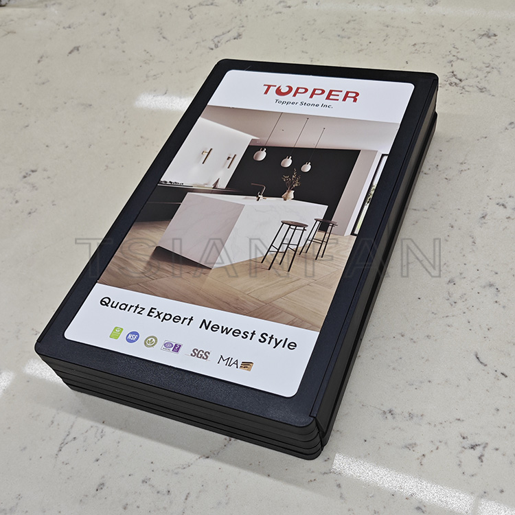 Custom design foldable portable sample plastic display book