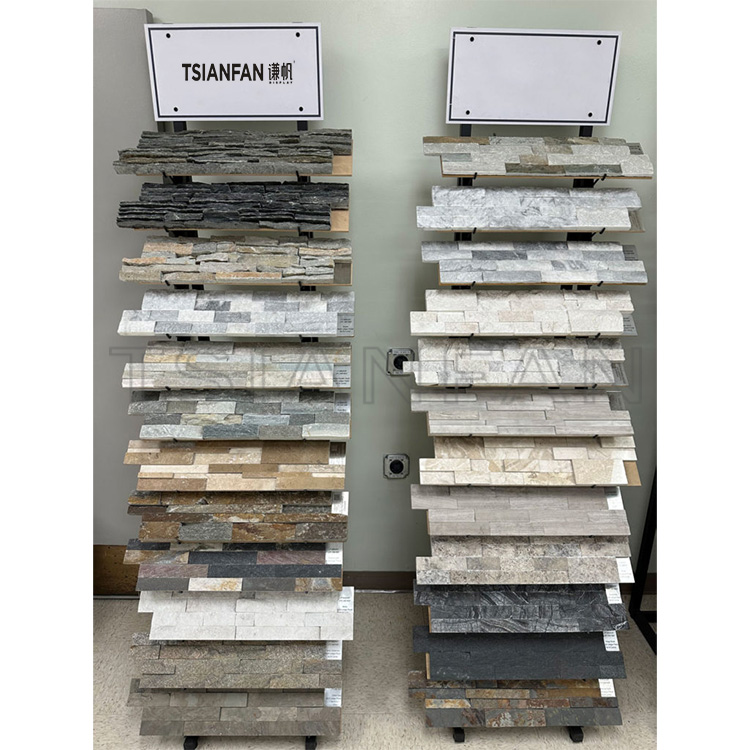 Natural stone display shelf retail cultural stone sample display