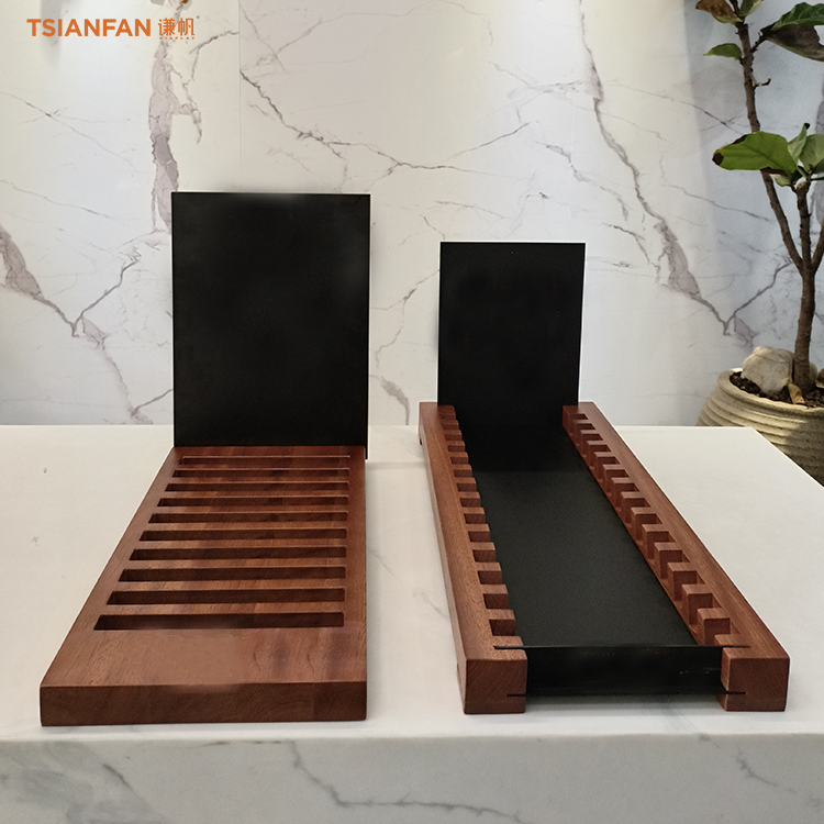   Wooden display stand artificial stone countertop display stand