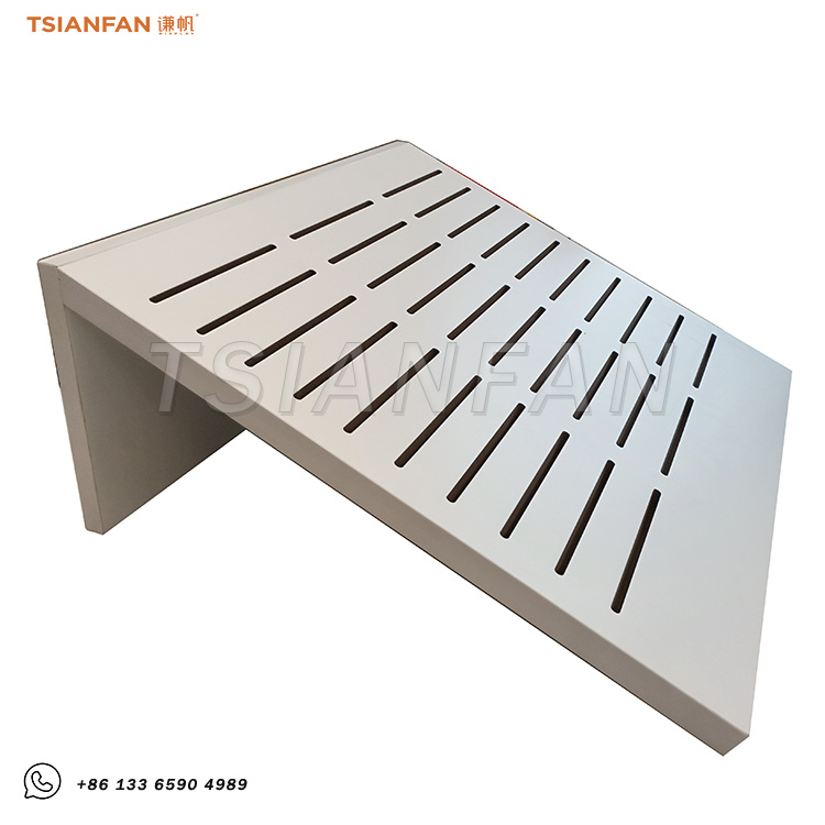 CE205-免漆板白色展示板架台面人造石架