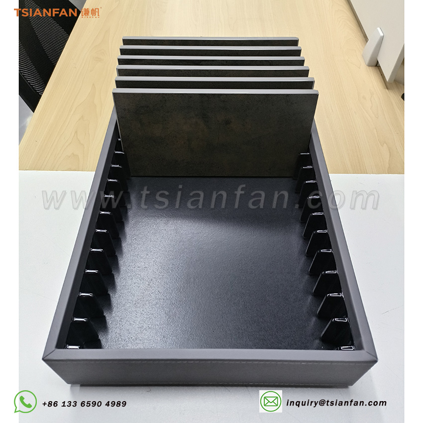 Customized simulated leather stone sample display box