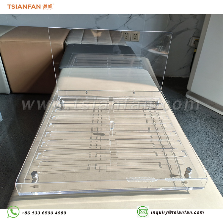 Acrylic countertop frame quartz stone template display