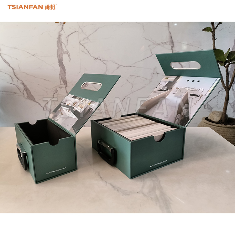 retail display box quartz stone sample display suitcase manufacturer