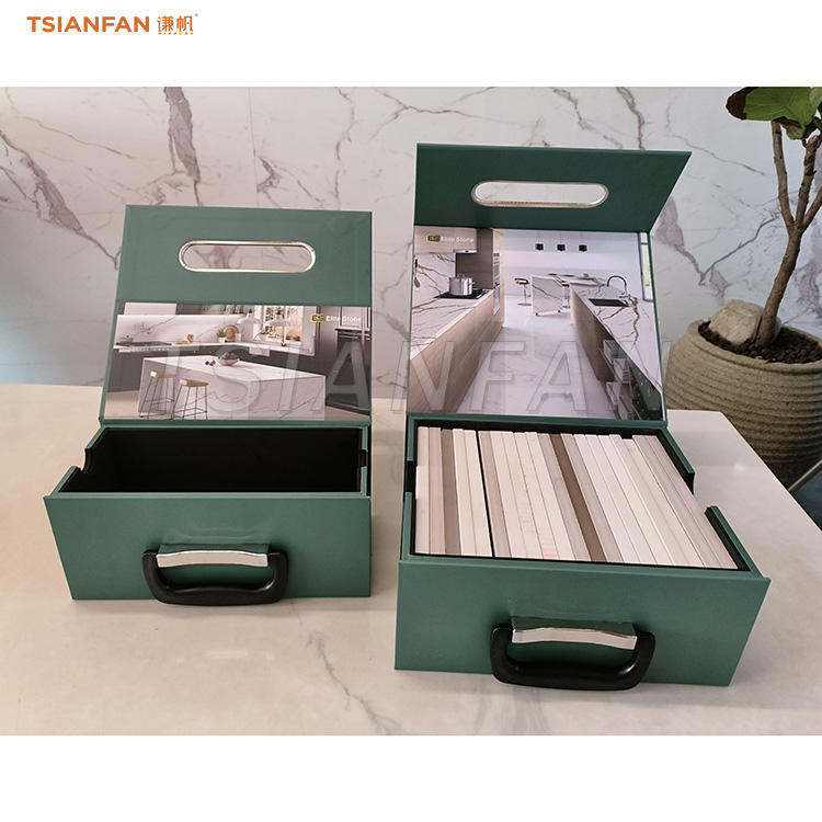 retail display box quartz stone sample display suitcase manufacturer