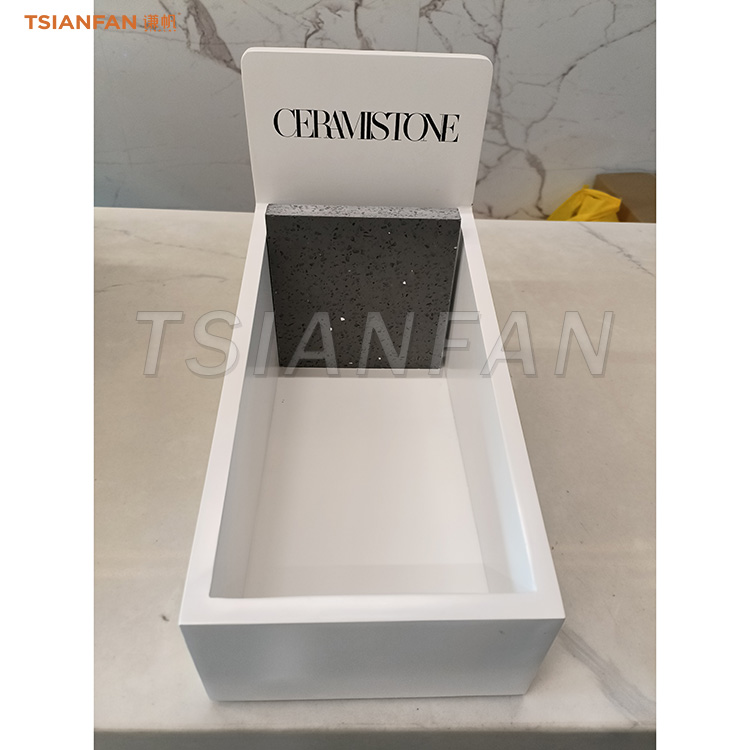 Free paint board white marble display box tile sample display