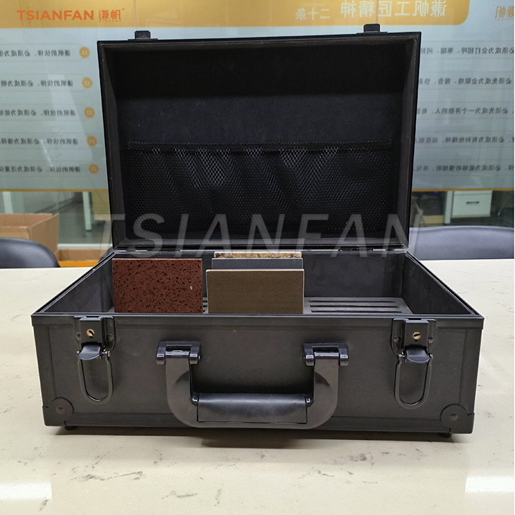 Durable aluminum box stone sample business box tile display