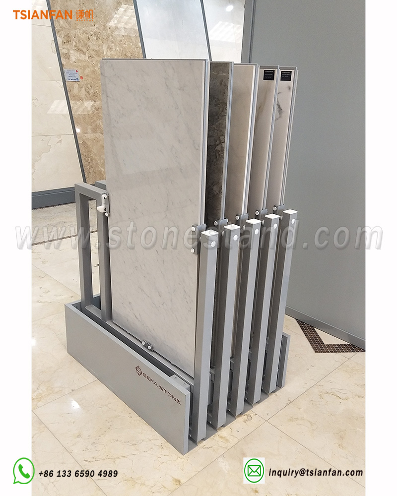 Explosive ceramic tile big plate push-pull frame showroom single frame stainless steel