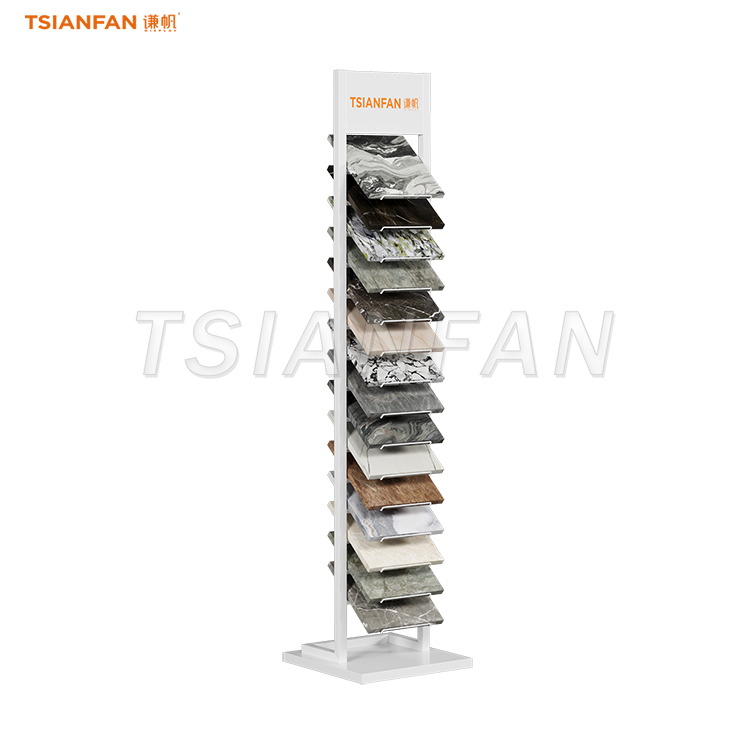 premium waterfall tile display stand sample stone display rack-SRL003