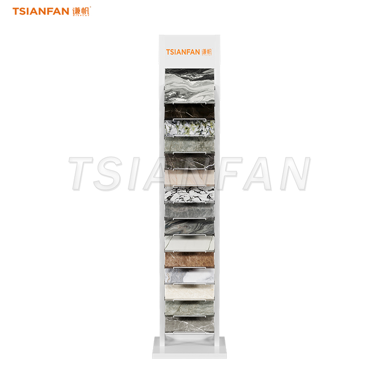 premium waterfall tile display stand sample stone display rack-SRL003