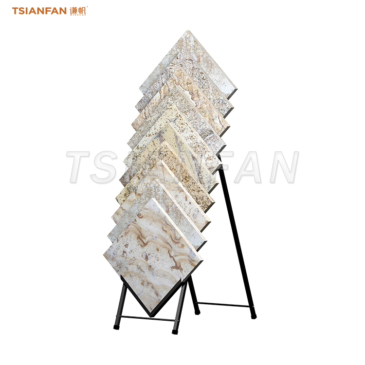 outdoor stone display stand sample stone display rack for exhibition hall