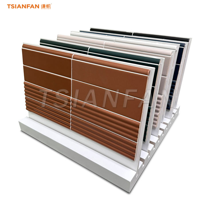 simple ceramic tile display stand slotted sample porcelain tile display rack