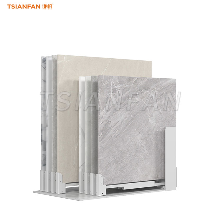 ceramic tiles sliding display rack metal display stand-CT606