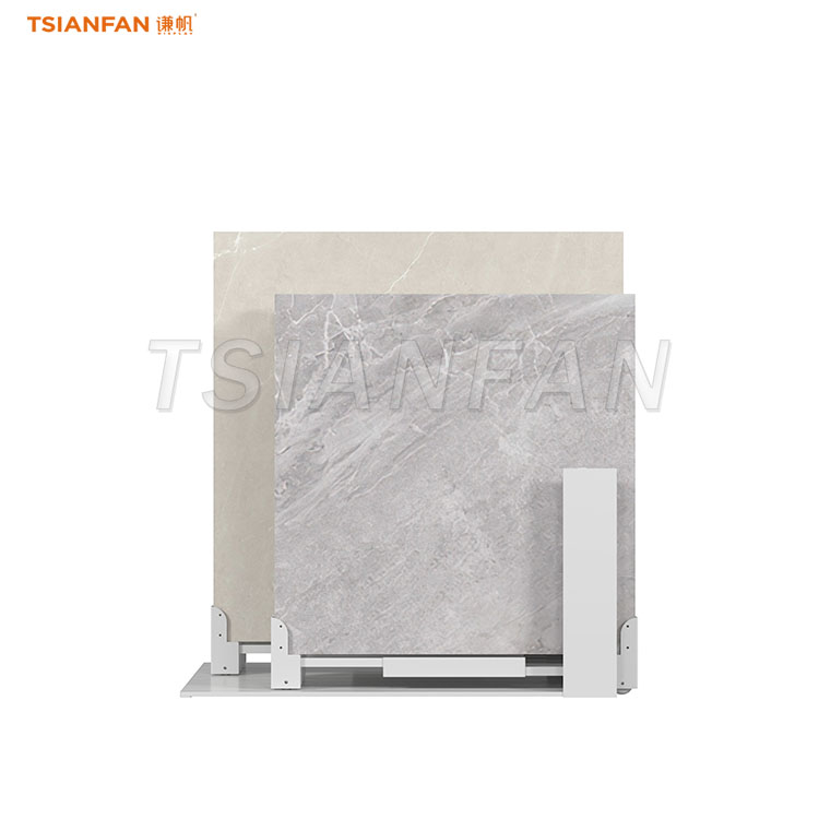 ceramic tiles sliding display rack metal display stand-CT606
