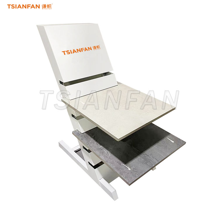 high-quality sample stone display rack flooring showroom design ideas
