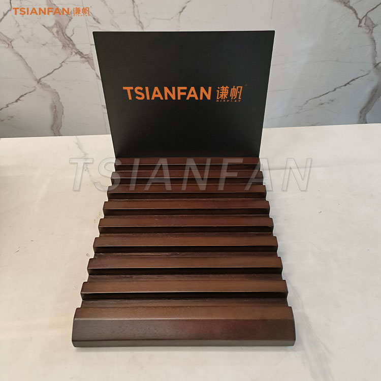 artificial stone countertop display rack wooden display rack