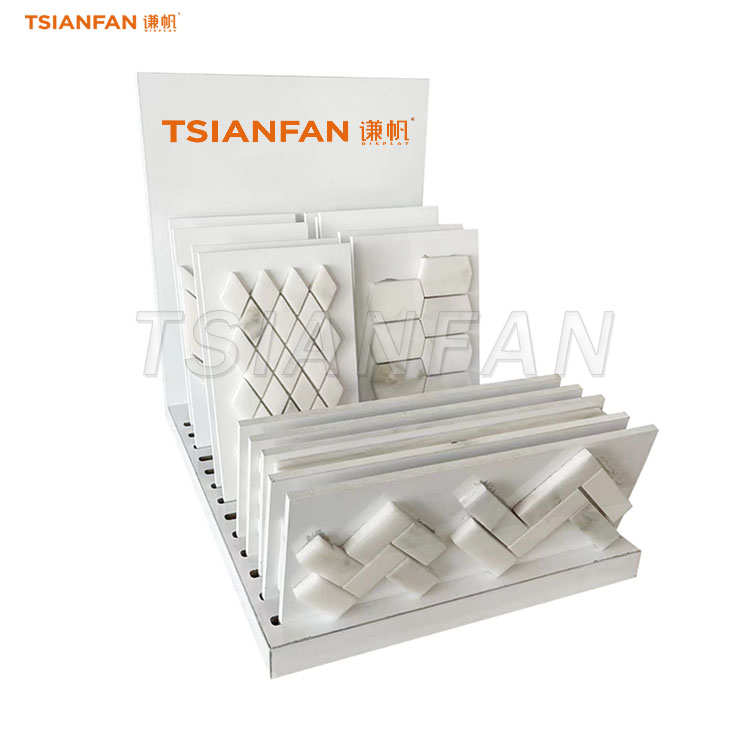MDF mosaic tiles countertop display rack