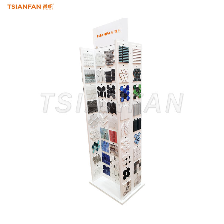mosaic tile display stand vertical display rack