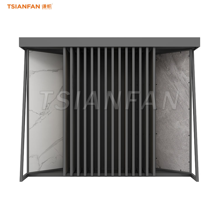 slab stone page turning stand ceramic tiles display solutions-CF008