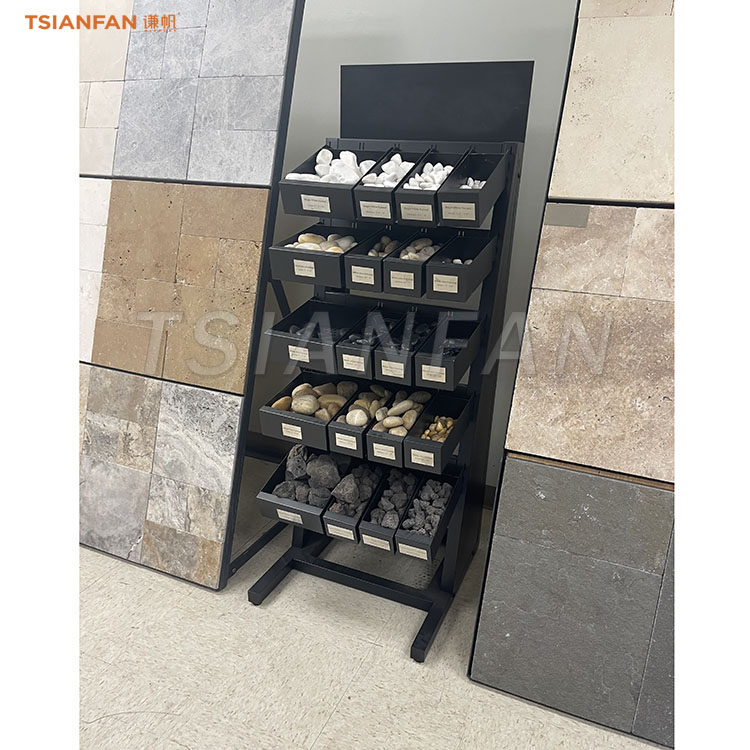 cobble stone display stand rock display stand