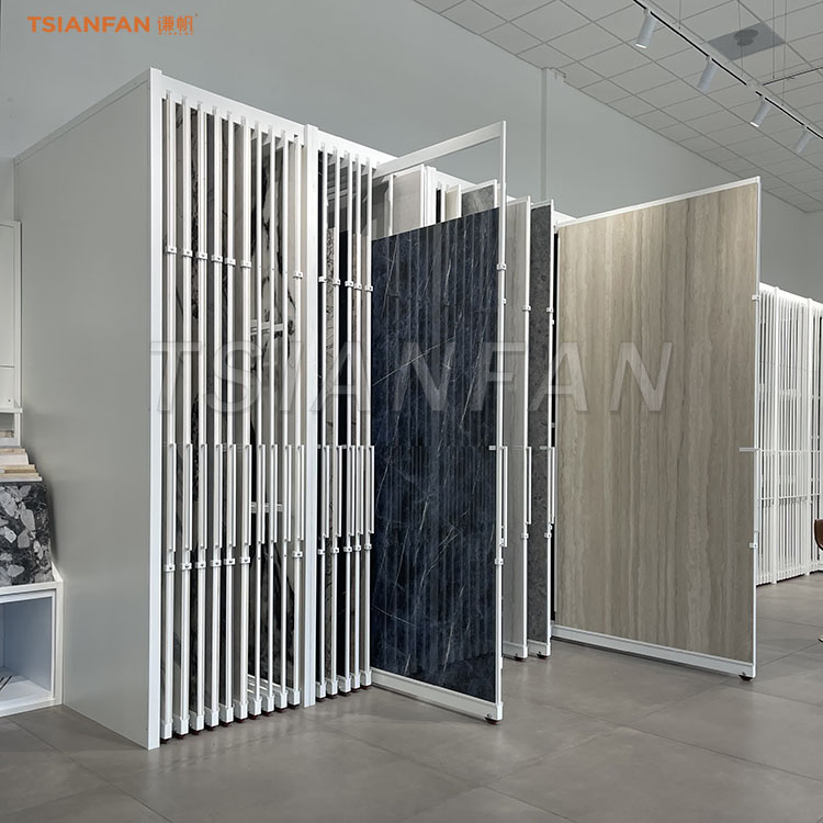 large slabs sliding display stand tiles display rack