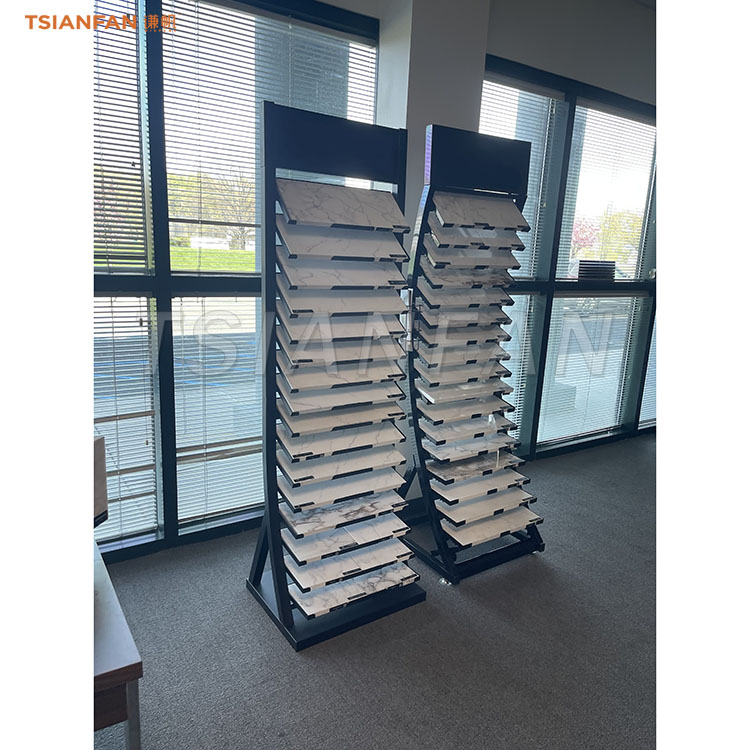 custom artificial stone display stand tiles display rack