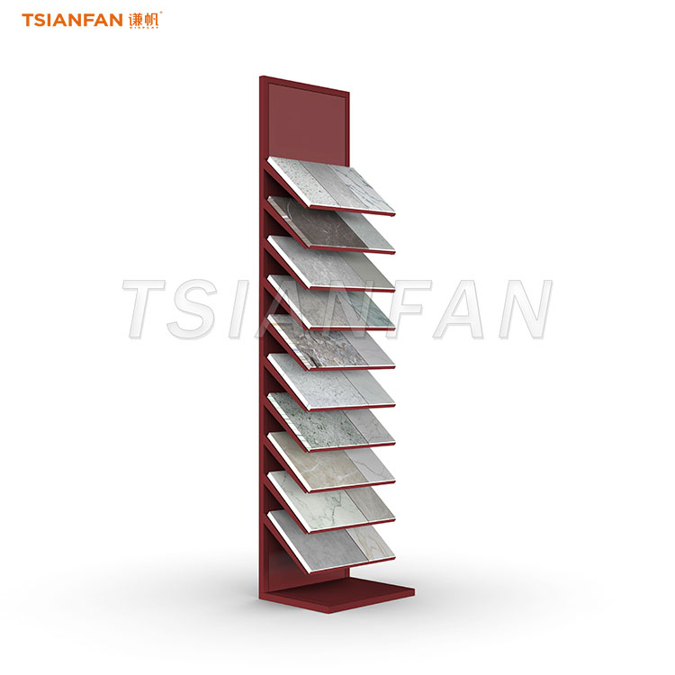 10-Tier Vertical Ceramic Tile Marble Showroom Display Stand - SRL087