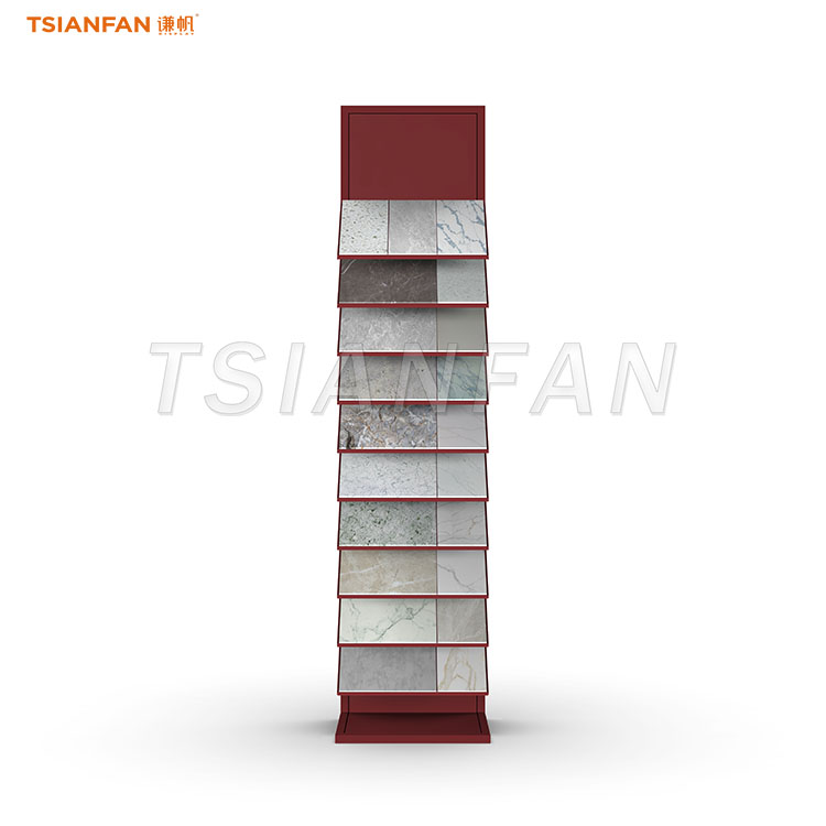 10-Tier Vertical Ceramic Tile Marble Showroom Display Stand - SRL087