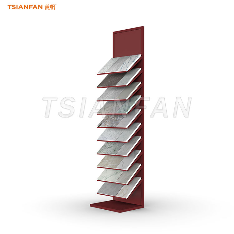 10-Tier Vertical Ceramic Tile Marble Showroom Display Stand - SRL087