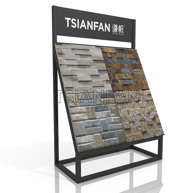 Wholesale Artificial Stone Metal Waterfall Style Display Stand Black -SG901